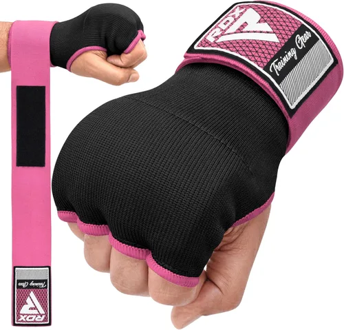 Vista 10 de RDX - Guantes de boxeo con acolchado de gel, para hombres y mujeres, con correas de muñeca elásticas de 100 cm de largo, rápidos, puños protectores