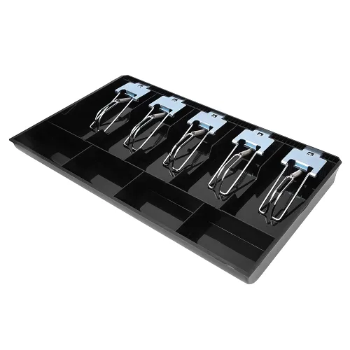 Vista 9 de Cajón de caja registradora, bandeja de inserción de cajón de efectivo de 16 pulgadas, con bandeja de inserción de 4, 5 cajones de billetes