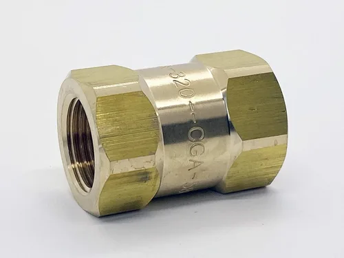 Vista 2 de Preece Precision Latón macizo de una pieza compacto CGA 320 dióxido de carbono Co2 tanque a CGA 580 Nitrógeno Argon Regulador Adaptador