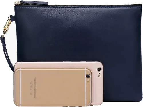 Vista 2 de DORIS&JACKY Bolso de mano de piel de cordero para mujer, grande, suave, con correa