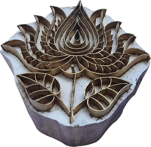 Royal Kraft Sellos de madera de latón para impresión en bloques en arcilla, cerámica, tela BHGtag009