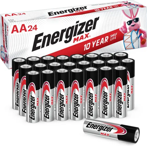 Vista 2 de Energizer Pilas AA, Max Double A Battery Alcaline, 24 unidades y pilas AAA, batería máxima triple A alcalina, 24