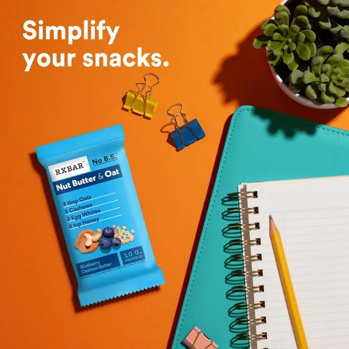 Vista 7 de RXBAR A.M. Barras de proteínas, aperitivos sin gluten, aperitivos de desayuno, arándanos, caja de 23.2 onzas (12 barras)