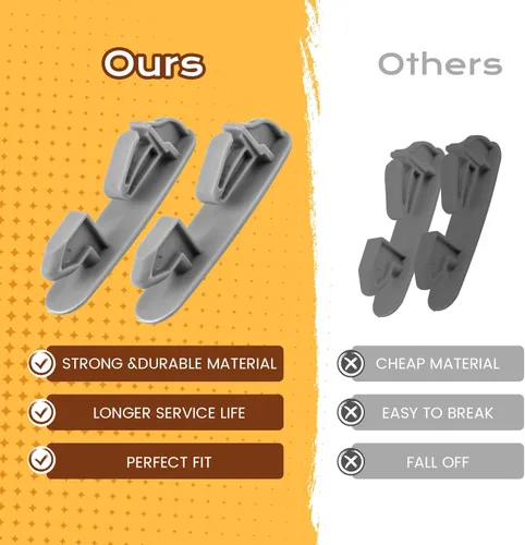 Vista 5 de WP8565925 - Tope de riel para lavavajillas compatible con Whirlpool Maytag Kenmore KitchenAid Crosley, etc., tope superior de riel deslizante