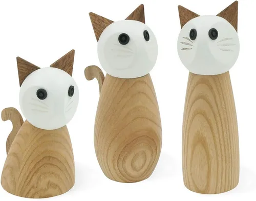 Vista 4 de Peterson Housewares Molinillo de sal o pimienta para gatos - Molinillo de especias de madera