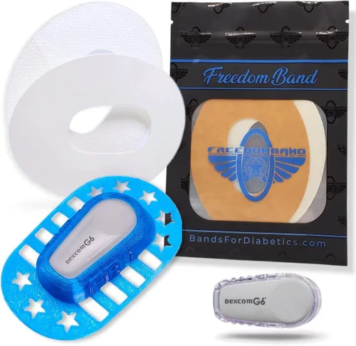 Vista 13 de 2 parches adhesivos y cubierta de sensor para Dexcom G6 CGM Transmisor Guard (negro)