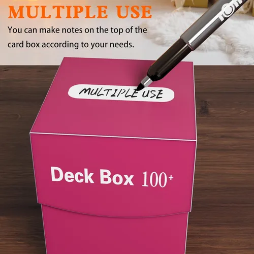 Vista 4 de Paquete de 6 fundas coleccionables para tarjetas coleccionables, caja de almacenamiento para más de 100 tarjetas estándar, organizador impermeable a