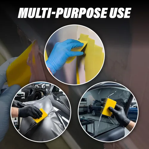 Vista 6 de LAUCO Esparcidores de relleno de carrocería para automóviles (100 piezas) – Esparcidor de plástico reutilizable amarillo para rellenos automotrices
