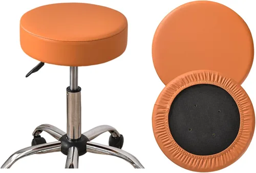 Vista 37 de HAOYONG Juego de 4 fundas redondas para taburetes de bar, impermeables, de poliuretano, fundas elásticas para taburetes de bar, fundas para sillas