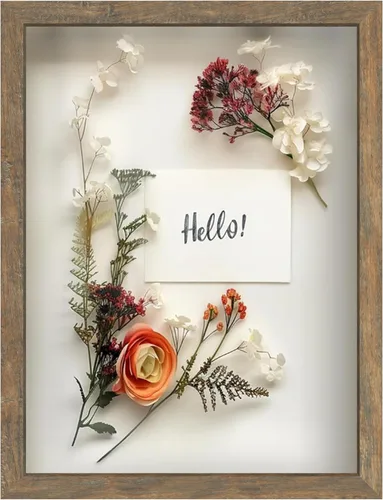 Vista 38 de FrameWorks Marco de Caja de Sombra de Madera Negra de 8" x 8" – Vitrina con Parte Trasera de Fieltro Suave, Caja de Memoria con Vidrio Templado