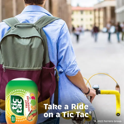 Vista 6 de Tic Tac, Menta Fruit Adventure, 8 unidades, refresco para llevar, 3.4 onzas cada una