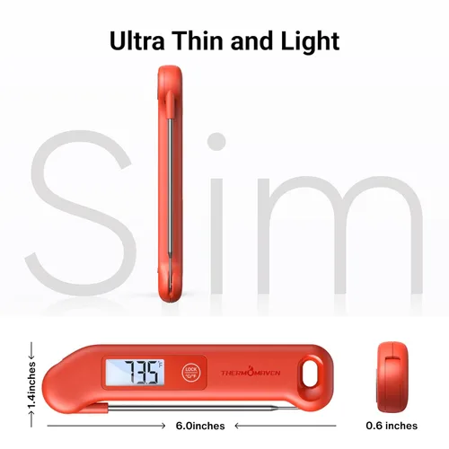 Vista 8 de Termómetro profesional de carne digital, precisión certificada NIST de ± 0.5 ℉, termómetro de lectura instantánea para cocinar a la parrilla