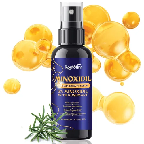 5% Minoxidil Hair Growth for Men and Women: Extra Strength Minoxidil Hair Loss Treatment Serum with Rosemary for Faster Stronger Thicker Hair Growth
