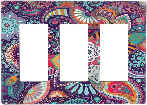 Vista 132 de Cubiertas de Placas de Pared Dúplex Individual con Sol Minimalista Moderno de Palabras Inspiradoras Abstractas Boho, Cubierta de Interruptor de Luz