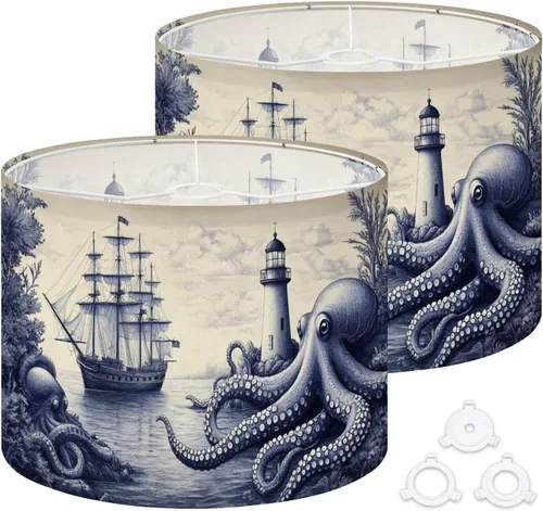 Vista 12 de Lamp shades for Table Lamps Boho Abstract Terracotta Orange Texture Foliage Light Shade Subtle Medium Drum Lamp Shades 13''W x 10''H Replacement