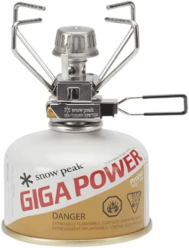 Vista 2 de Snow Peak GigaPower Estufa, mochilero, camping, ligero, encendido automático
