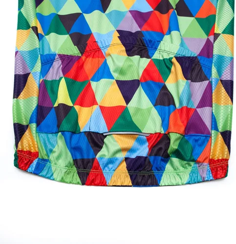 Vista 7 de Weimostar Hombre Ciclismo Jersey Manga Corta Bicicleta Ropa Multicolor Diamante