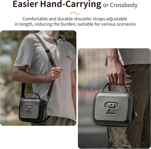 Vista 5 de Osmo Pocket 3 Funda de transporte, portátil de piel sintética, bolsa de viaje para DJI Osmo Pocket 3 Creator Combo Accesorios