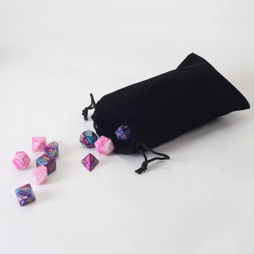 Vista 5 de HRX Package - 20 bolsas de terciopelo con cordón, bolsas de terciopelo de 5 x 7 pulgadas para envoltorio de regalos de joyería (negro)