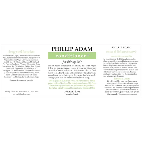 Vista 2 de Phillip Adam Acondicionador para cabello sediento + para cabello seco o dañado, infundido con aceite de argán, aceite de semilla de moringa y aceite