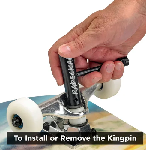 Vista 6 de Herramienta compacta de patinaje de bolsillo, herramienta T Tool todo en uno para patinetas, longboards, mini patinetas y cruceros, se pliega a un