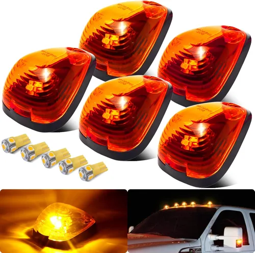 Luces LED de Techo de Cabina Ámbar, Luces de Marcador de Holgura Superior, Compatibles con Super Duty F150 F250 F350 F450 F550 de 1999-2016, E150