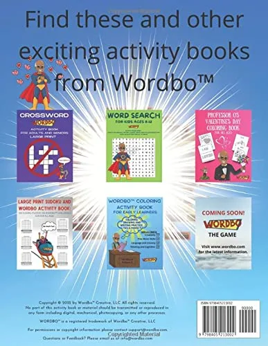 Vista 2 de PROFESSOR O'S WORDBO BOOK OF LOVE PUZZLES AND ACTIVITIES FOR ALL AGES