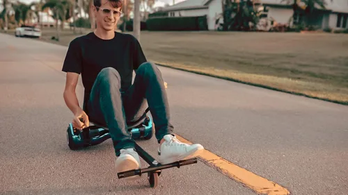 Vista 6 de Accesorio de asiento para aeropatineta para aeropatineta de 6.5 a 10 pulgadas, kit de conversión de buggy go kart, accesorio para scooter