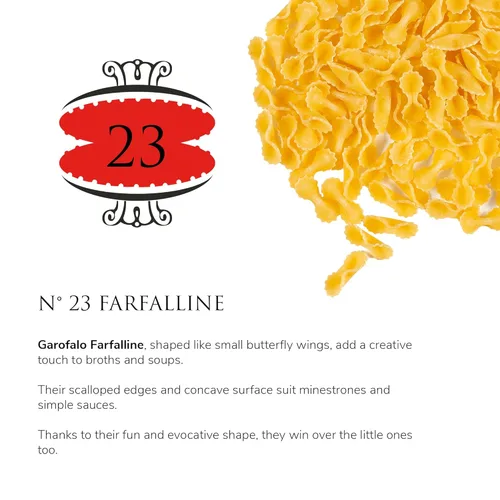 Vista 3 de Garofalo - Premium Durum Wheat Semolina Farfalline Pasta, Italian Made, Bronze-Drawn, Al-Dente, One-Ingredient Pasta (4 pack)
