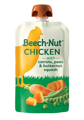 Vista 11 de Tarros de comida para bebés de carne de Beech-Nut, puré de pollo y caldo de pollo, 7 g de proteína, comida para bebés etapa 1 para bebés de 4 meses