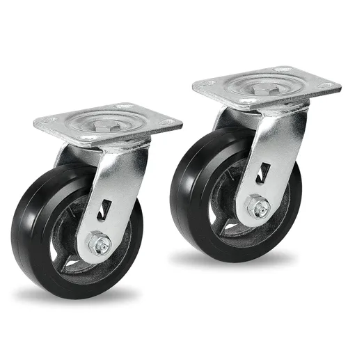 Vista 41 de Ruedas giratorias de 4 x 2 pulgadas, resistentes, 700 libras por rueda, placa superior para carrito de herramientas, plataforma, camión, banco