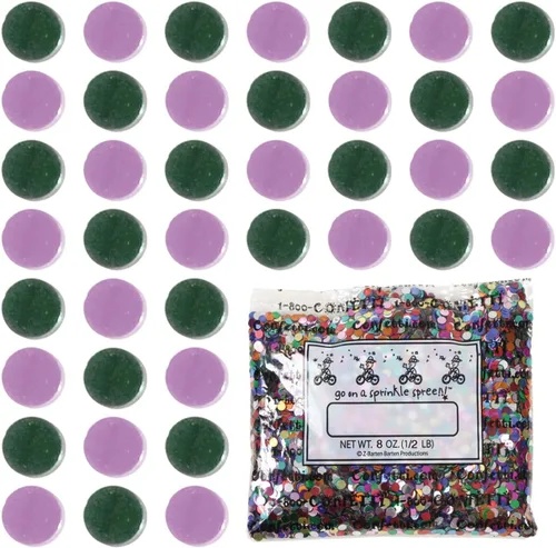 Vista 92 de Confetti Circle 1/4" Negro, Azul Marino Combo - 2 bolsas de media onza (1 oz) (8550/9971)