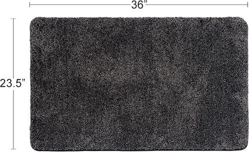 Vista 2 de Eurow Trek N' Clean - Tapete de tracción de microfibra suave y afelpada, súper absorbente, de secado rápido, tapete antideslizante para entrada