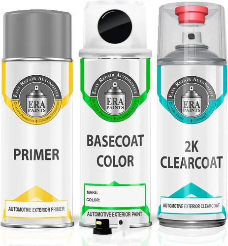 Vista 16 de ERA Paints KH3 – Obsidiana negra para NISSAN Exact Match Automotive Touch Up Paint Spray – Kit esencial 2K
