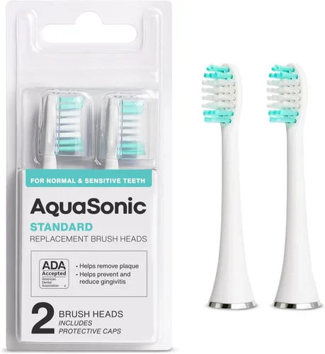 Vista 9 de AquaSonic Cabezales de cepillo de repuesto estándar genuinos para dientes normales y sensibles Compatible con muchos mangos de cepillo