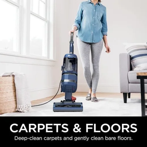 Vista 5 de Shark LA301 Navigator ADV Aspiradora vertical con cable con herramienta para hendiduras y cepillo de tapicería, azul (renovado)