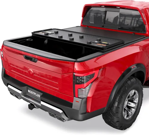 Vista 7 de MOSTPLUS Cubierta Tonneau plegable suave de 5 pies para caja de camioneta compatible con Nissan Frontier 2005-2025 2026 Fleetside/Suzuki Equator