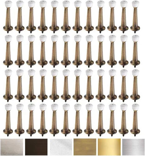 Vista 25 de Liberty Tope de puerta Premium de metal sólido rígido cepillado de 3 pulgadas (latón antiguo, 1 paquete)