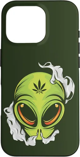 Vista 20 de Alien UFO Cannabis Marijuana Weed Hemp THC Ganja Gift Case for iPhone 17