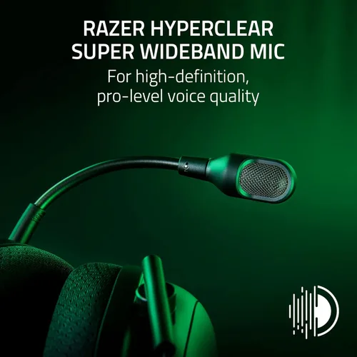 Vista 4 de Auriculares inalámbricos Razer BlackShark V2 Pro para juegos edición 2023 controladores de titanio de 1.969 in - Micrófono HyperClear Super Wideband