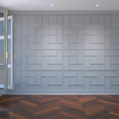 Vista 23 de 7 3/8"W X 7 3/8"H Extra Pequeña Sheffield Decorativos Paneles De Pared De Madera De Calado, Roble Rojo
