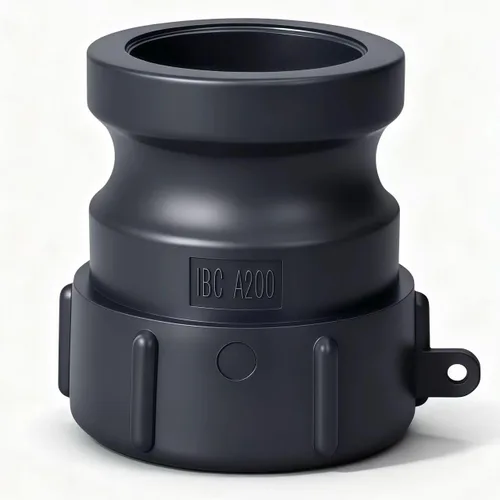 IBC - Adaptador de asas A200-rosca de contrafuerte hembra de 2 pulgadas a leva macho de 2 pulgadas y ajuste de ranura, para válvulas de asas IBC (1