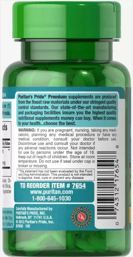 Vista 2 de Puritans Pride Ginkgo Biloba Extracto estandarizado de 60 mg comprimidos, 120