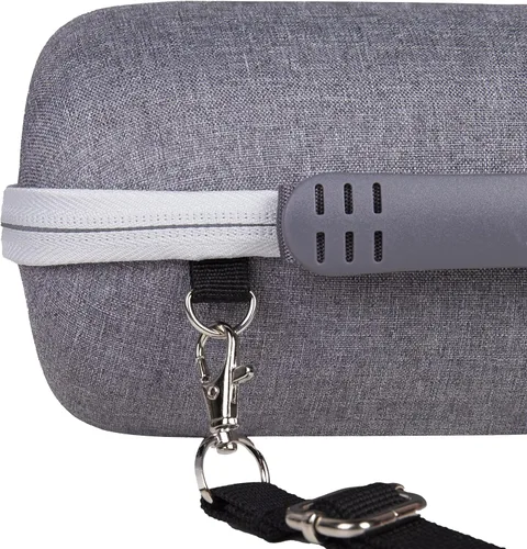 Vista 8 de Khanka Funda de transporte de repuesto para altavoz Bluetooth inalámbrico portátil impermeable JBL Charge 4/5. Espacio adicional para cargador y Gris