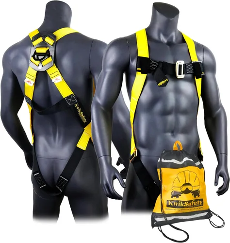 Vista 8 de KwikSafety - Charlotte, NC - TORNADO Fall Protection Safety Harness [Full Body Single D-Ring] Construction ANSI Tested OSHA