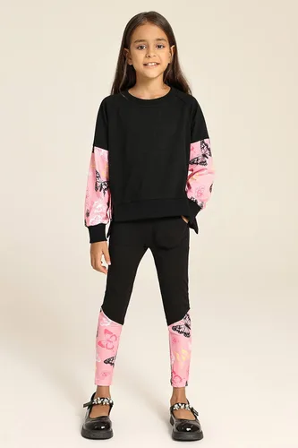Vista 2 de Danna Belle Conjunto deportivo de 2 piezas con leggings para niñas, talla 5-12