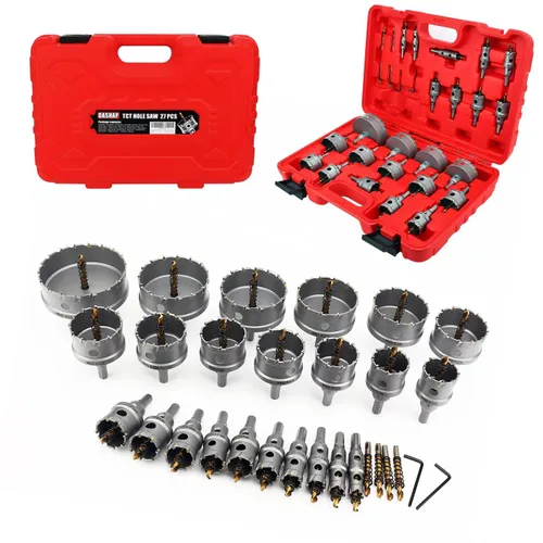 Vista 23 de Kit de sierra perforadora TCT de 1-1/4'' (32mm), broca de sierra perforadora de carburo de tungsteno con broca piloto recubierta de titanio