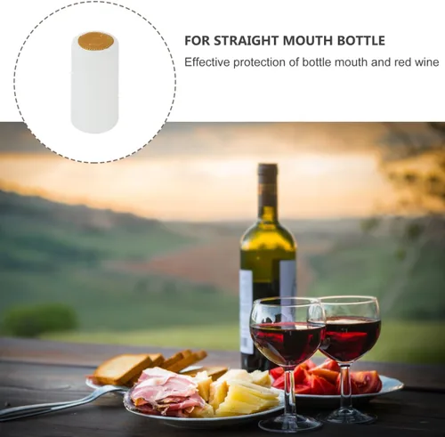 Vista 5 de 100 unidades de sellador de vino blanco para botellas, cápsulas termorretráctiles de PVC, tapas de botellas para hacer vino, bodegas y uso
