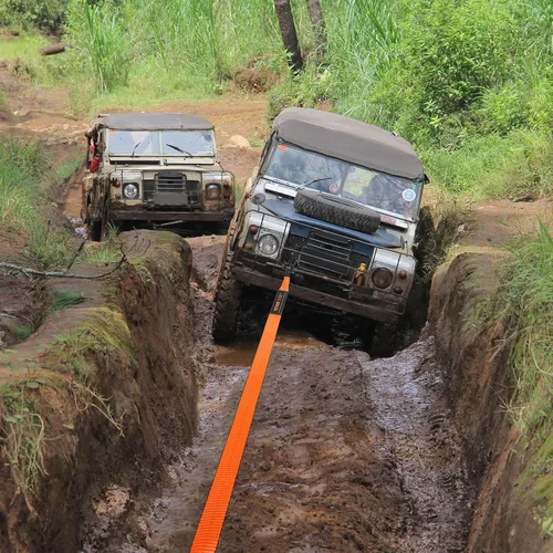 Vista 8 de VEVOR Kit de recuperación todoterreno, correas de remolque de 3 pulgadas x 30 pies, resistentes con ganchos, kit de correa de remolque