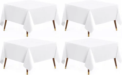 Vista 42 de Utopia Kitchen Mantel rectangular, 1 paquete, mantel lavable a máquina, mantel de poliéster para comedor, fiestas de bufé, pícnics, eventos, bodas